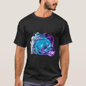 Pastel Gothic Dragon Crystal Mythical Creature Fan T-shirt (Voorkant)