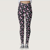 Pastel Gothic Dripping Moon and Stars Leggings (Voorkant)