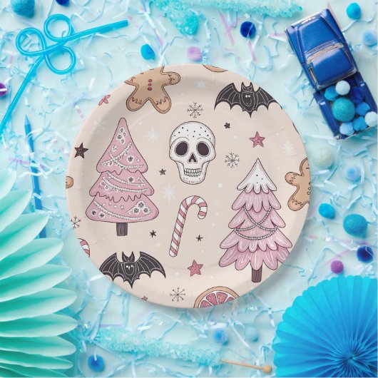 Pastel gothic emo Kerst Papieren Bordje (Feest)