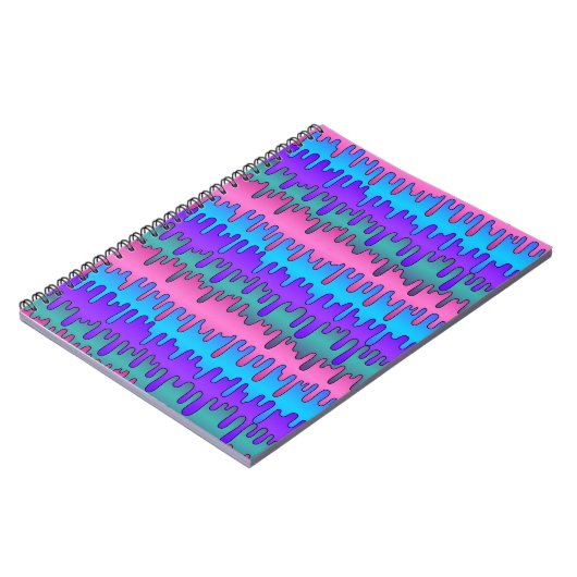 Pastel Gothic Emo Scene Drippy Pattern Notitieboek (Linkerzijde)