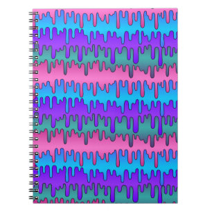 Pastel Gothic Emo Scene Drippy Pattern Notitieboek