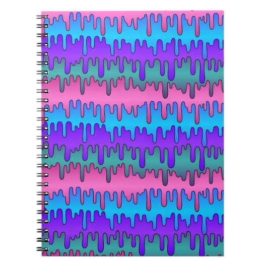 Pastel Gothic Emo Scene Drippy Pattern Notitieboek (Voorkant)