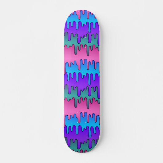 Pastel Gothic Emo Scene Drippy Pattern Persoonlijk Skateboard (Voorkant)