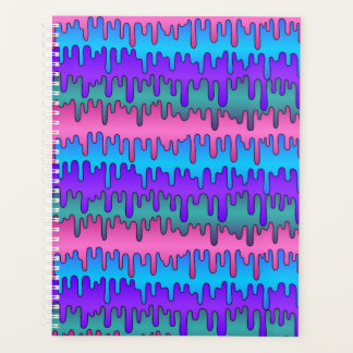 Pastel Gothic Emo Scene Drippy Pattern Planner