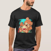 Pastel Gothic Evil Animal Creepy Teddy Bear T-shirt (Voorkant)