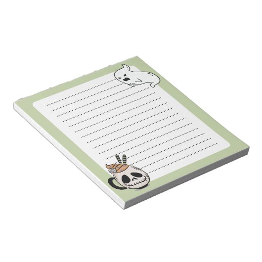 Pastel Gothic Ghoul & Ghost Notitieblok (Schuin)