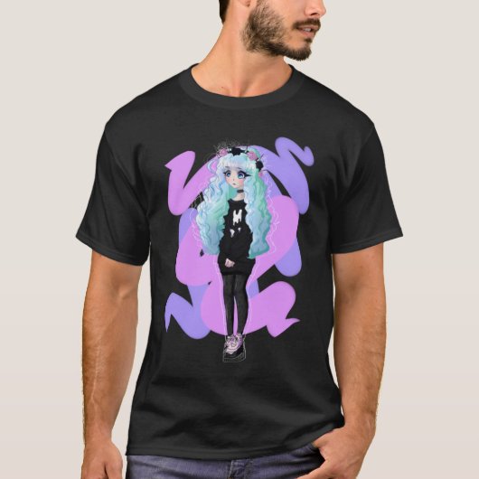 Pastel Gothic Girl T-shirt (Voorkant)