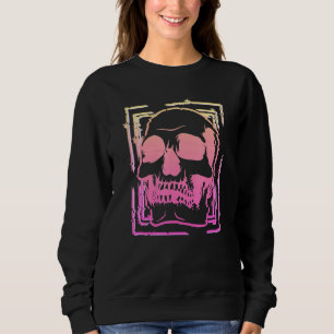 Pastel Gothic Glitch Skull Grunge Emo Vaporwave Sk Trui