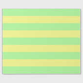 Pastel Gothic Groene en Gele Awning Stripes Cadeaupapier (Vlak)