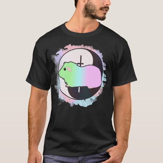 Pastel Gothic Guinee Pig Yin Yang Design Premium  T-shirt (Voorkant)