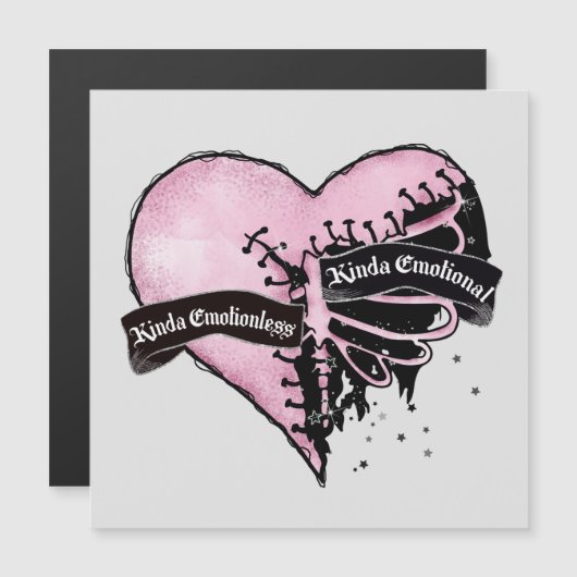 Pastel Gothic Heart | Emotioneel en onbeweeglijk (Voorkant / Achterkant)