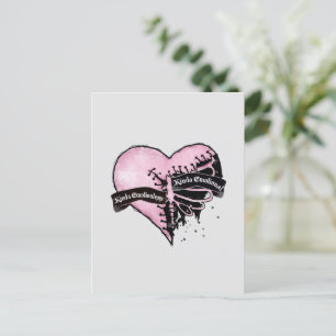 Pastel Gothic Heart   Emotioneel en onbeweeglijk Briefkaart