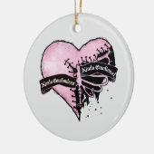 Pastel Gothic Heart | Emotioneel en onbeweeglijk Keramisch Ornament (Links)