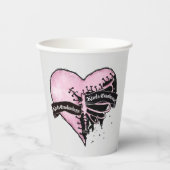 Pastel Gothic Heart | Emotioneel en onbeweeglijk Papieren Bekers (Voorkant)