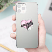 Pastel Gothic Heart | Emotioneel en onbeweeglijk Sticker (Telefoon)