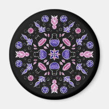 Pastel gothic heksen punt pentagram roze paars