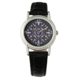 Pastel Gothic Heksendrankjes met Paarse Pentagramm Horloge