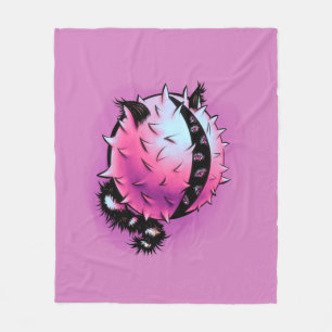 Pastel Gothic Horror Creater Paarse Halloween Fleece Deken