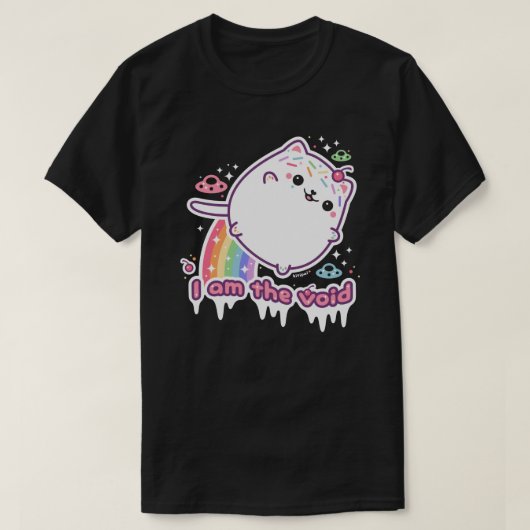 Pastel Gothic Ik ben de Leegte Kat T-shirt (Design voorkant)