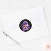 Pastel Gothic Kat Schattigee heksenachtige gothic  Ronde Sticker (Envelop)