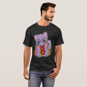 Pastel Gothic katat met Teddy Bear voor horrorvent T-shirt (Voorkant volledig)