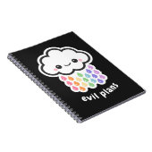 Pastel Gothic Kawaii Cloud Evil Plans Notitieboek (Rechterzijde)