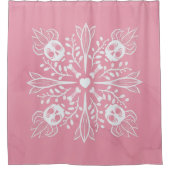 Pastel gothic kawaii grappige schedel Harajuku roz Douchegordijn (Voorkant)