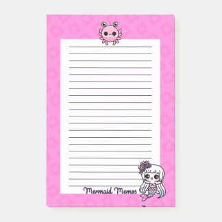 Pastel Gothic Kawaii Mermaid Memos 4x6 Notitieblok Post-it® Notes