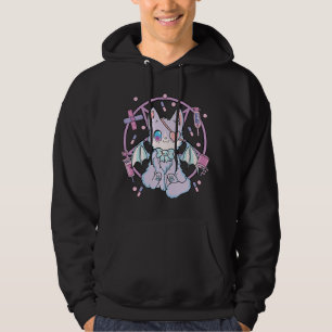 Pastel Gothic Kawaii Yami Cat Hoodie
