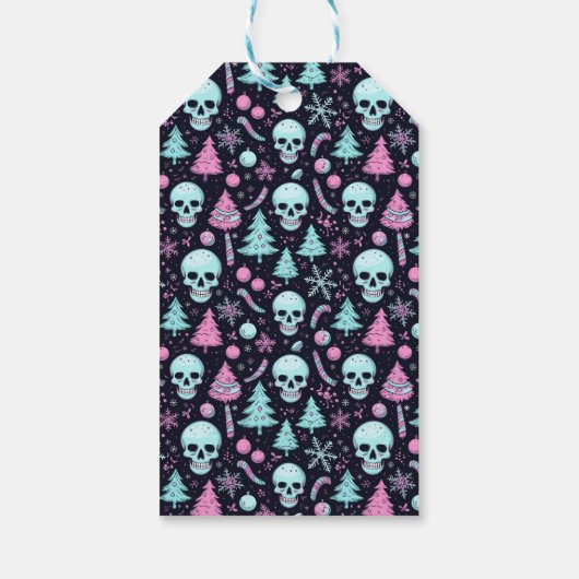 Pastel Gothic Kerst Cadeaulabel (Achterkant)