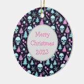 Pastel Gothic Kerst Keramisch Ornament (Links)