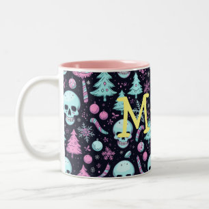 Pastel Gothic Kerst Tweekleurige Koffiemok