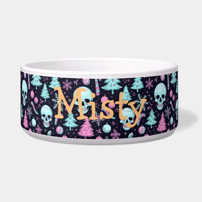 Pastel Gothic Kerst Voerbakje (Voorkant)