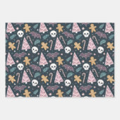 Pastel Gothic Kerstmis Inpakpapier Vel (Voorkant 3)