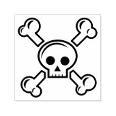 Pastel Gothic Kitsch Skull & Crossbones Zelfinktende Stempel (Design)