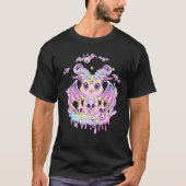 Pastel Gothic Krampus Cat Cute Creepy Devil Cat en T-shirt (Voorkant)