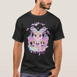 Pastel Gothic Krampus Cat Cute Creepy Devil Cat en T-shirt