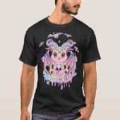 Pastel Gothic Krampus Cat Cute Creepy Devil Cat en T-shirt (Voorkant)