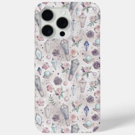 Pastel Gothic Kristallen en Rozen – Mystieke Heks iPhone 15 Pro Max Hoesje
