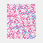 Pastel Gothic Luipaard Print Jolly Roger Esthetisc Fleece Deken (Voorkant)