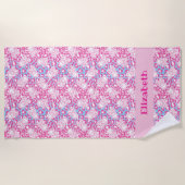 Pastel Gothic luipaard Print Jolly Roger Strandlaken (Voorkant)