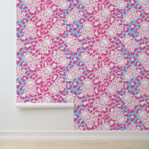 Pastel Gothic Luipaard Print Ombre Pirate Jolly Ro Behang