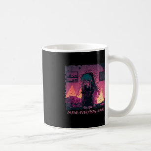 Pastel Gothic Menhera I'm Fine Sad Anime Girl Cree Koffiemok