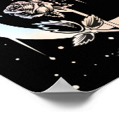 Pastel Gothic Moon Flower Witchy Poster (Hoek)