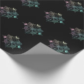 Pastel Gothic Moon Gothic Wicca Crescent Butterfly Cadeaupapier (Hoek)