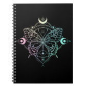 Pastel Gothic Moon Gothic Wicca Crescent Butterfly Notitieboek (Voorkant)