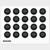 Pastel Gothic Moon Gothic Wicca Crescent Butterfly Ronde Sticker (Vel)