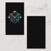 Pastel Gothic Moon Gothic Wicca Crescent Butterfly Visitekaartje (Voorkant / Achterkant)
