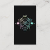 Pastel Gothic Moon Gothic Wicca Crescent Butterfly Visitekaartje (Voorkant)