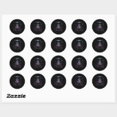 Pastel Gothic Moon Insect Gothic Wicca Crescent Be Ronde Sticker (Vel)
